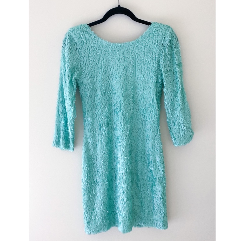 Turquoise Sequin Dress